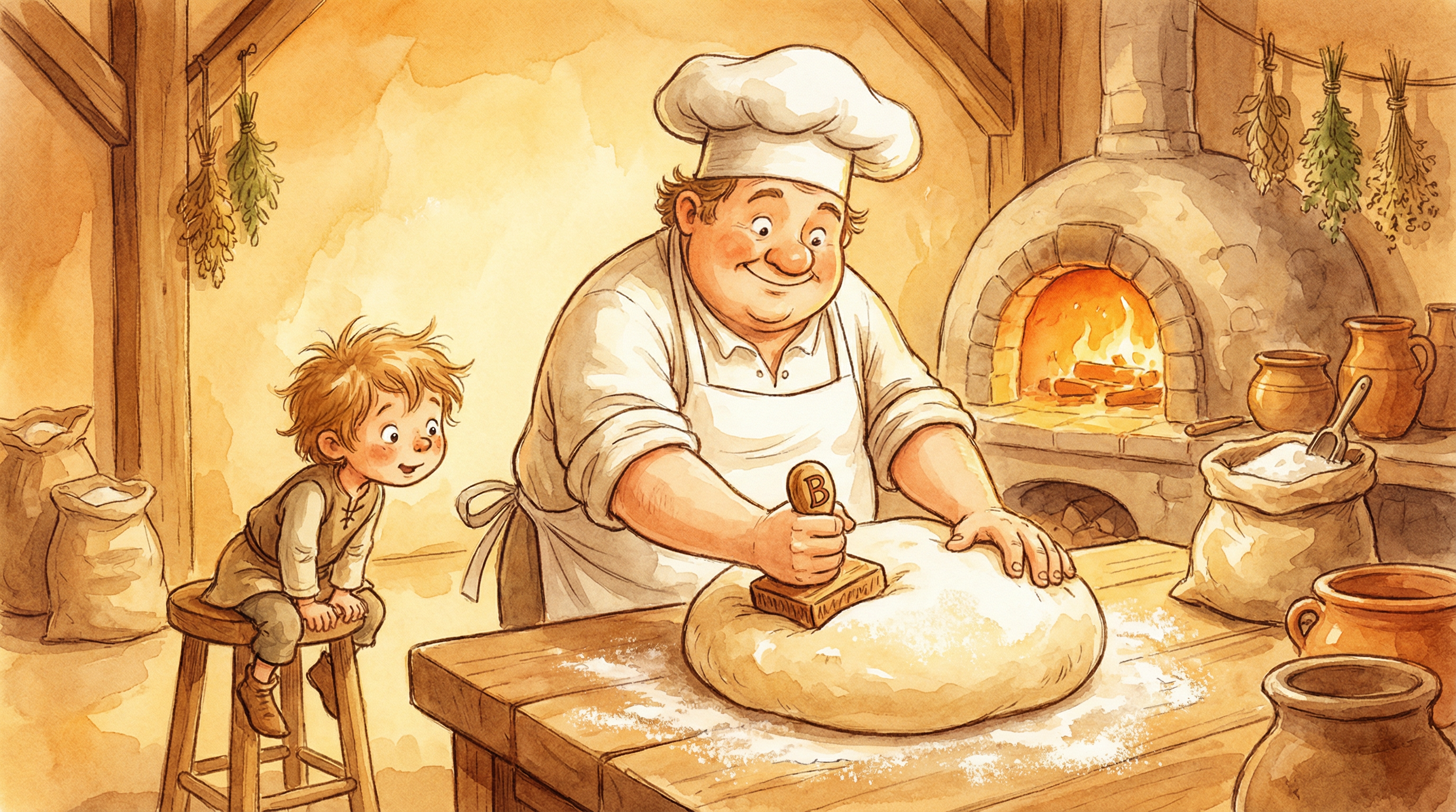 Illustration for Pat A Cake Pat A Cake Bakers' Man